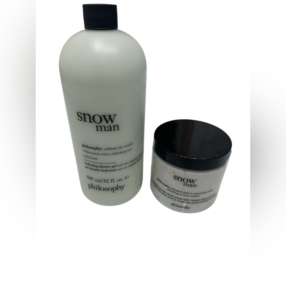 Philosophy Bundle Snow Man‎ Shower Gel-shampoo 32 Oz And Body Cloud Cream 16 Oz